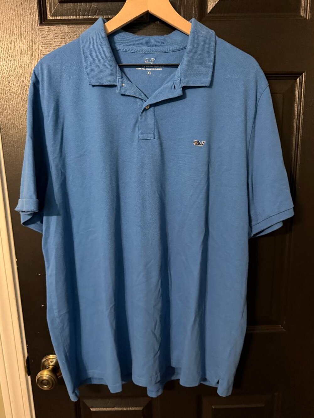 Gently Worn Men's Vineyard Vines Short Sleeve Polo Medium Blue XL